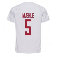 Dänemark Joakim Maehle #5 Fußballbekleidung Auswärtstrikot WM 2022 Kurzarm